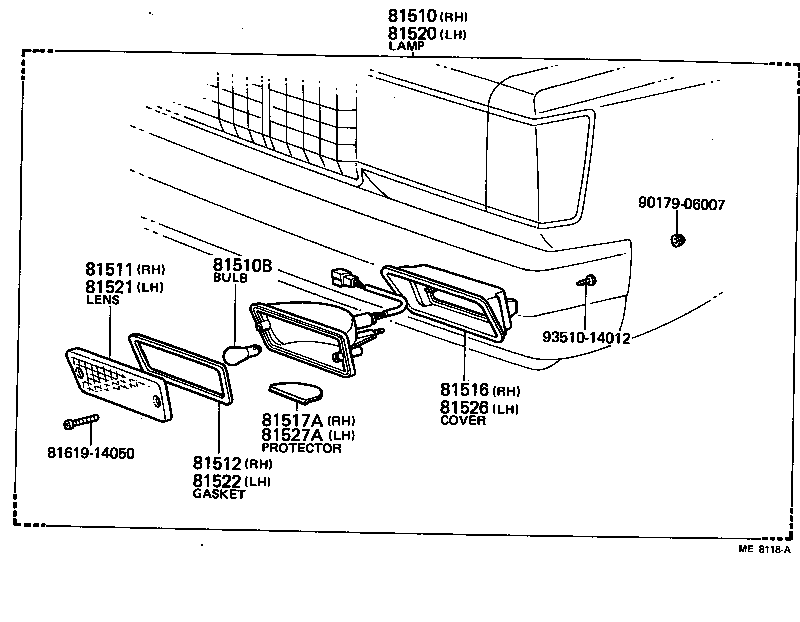 81520-30380 LAMP ASSY, FRONT TURN SIGNAL, LH product image