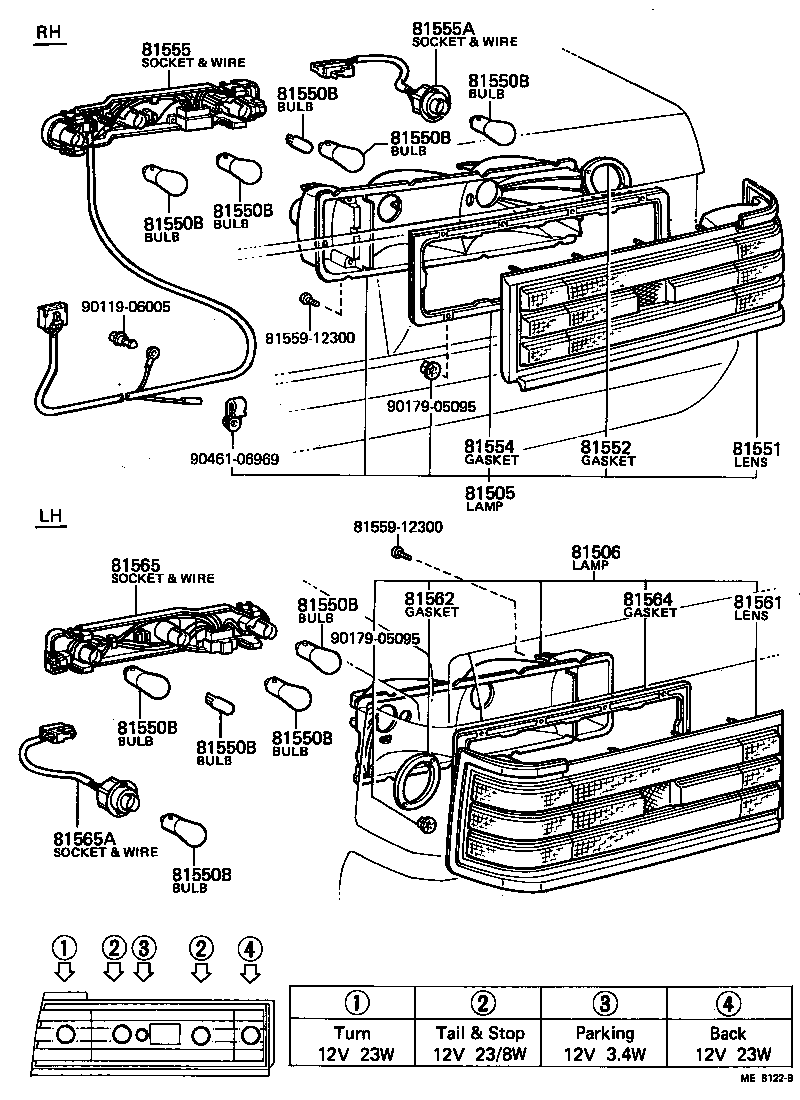 81561-30461 LENS, REAR COMBINATION LAMP, LH product image