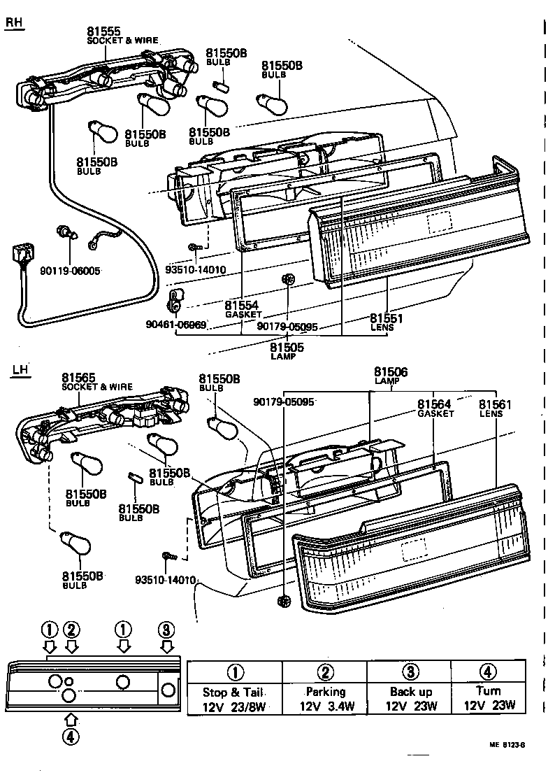 81561-30461 LENS, REAR COMBINATION LAMP, LH product image