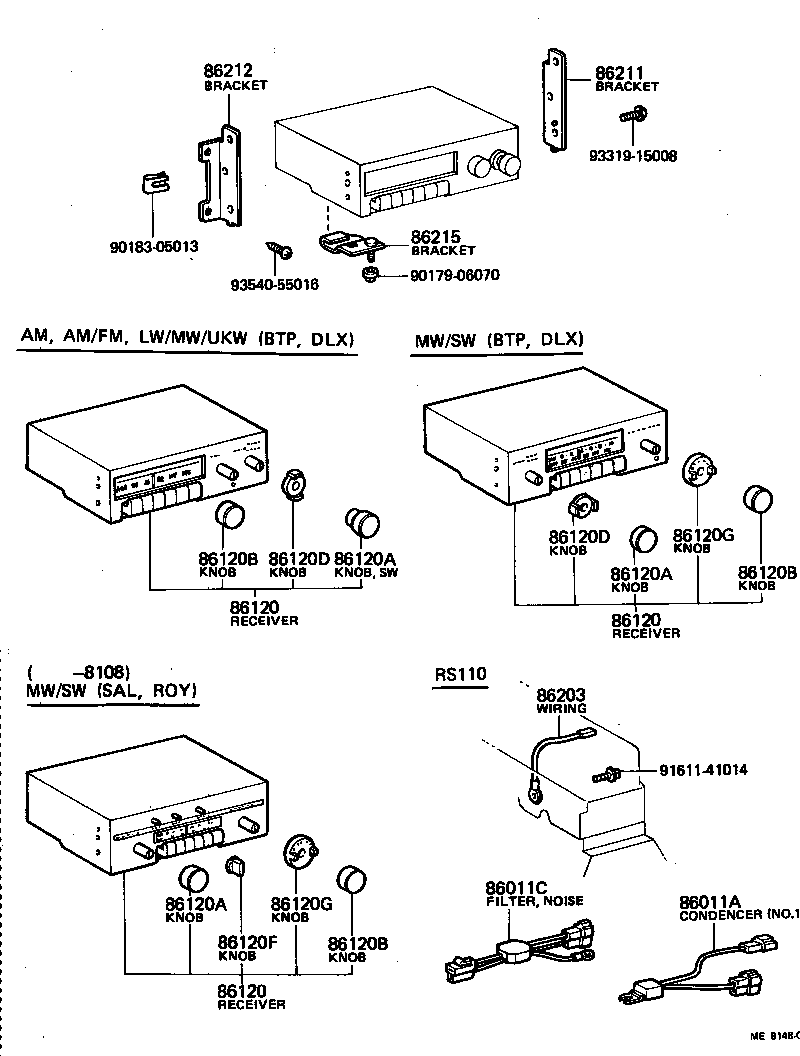86120-30410 RECEIVER ASSY, RADIO product image