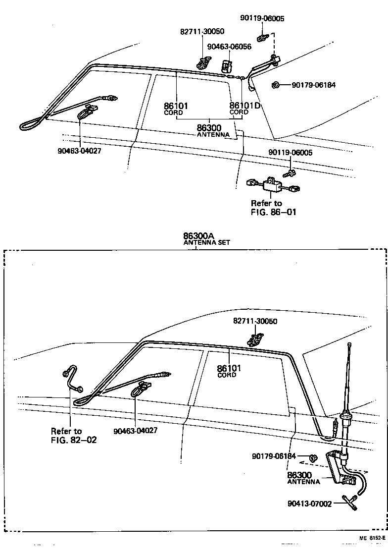 86300-30191 ANTENNA ASSY, W/HOLDER product image