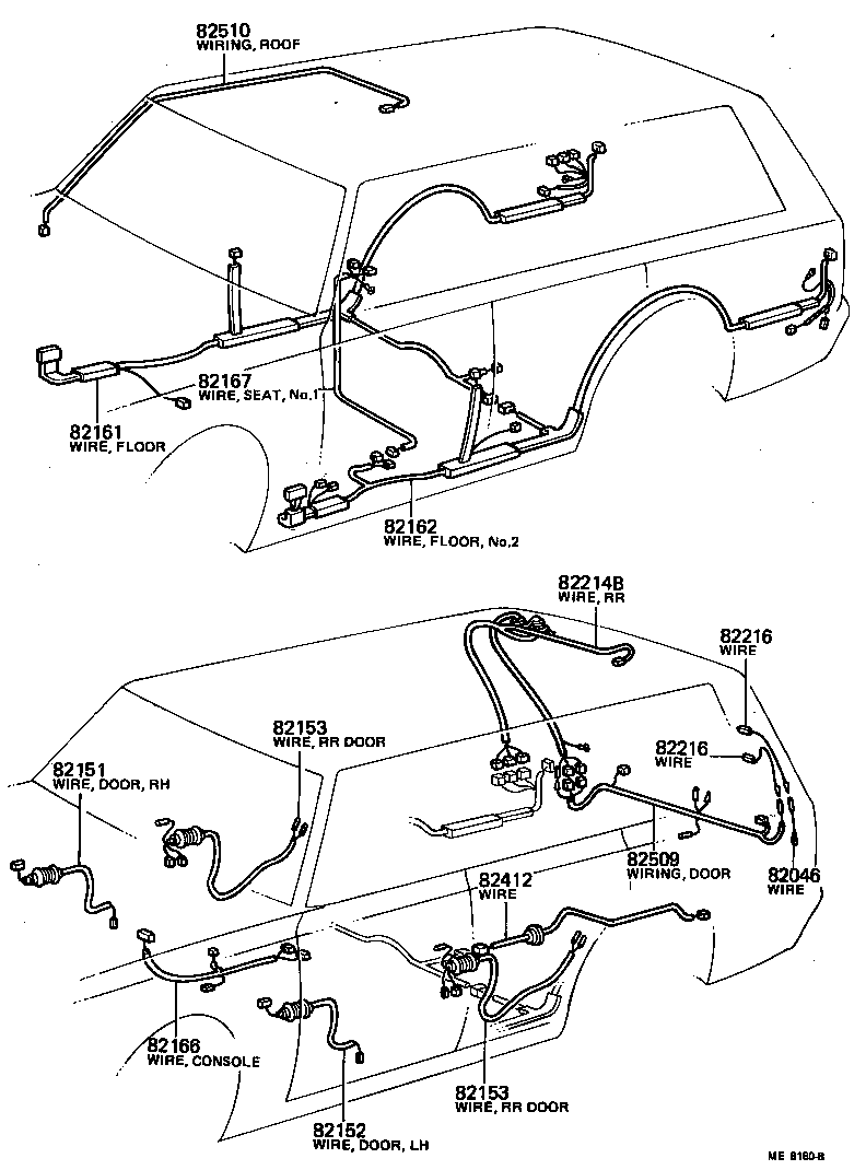 82081-30050 WIRING ASSY, DOOR LOCK product image