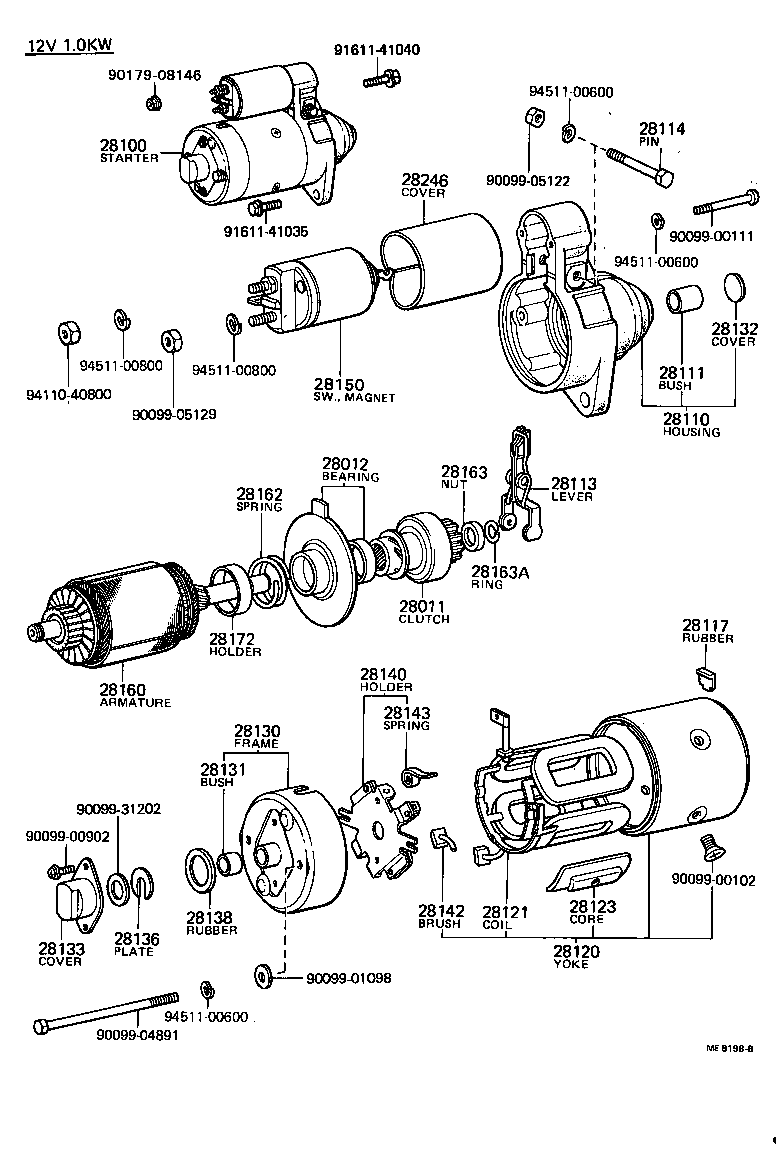 28100-27020 STARTER ASSY product image