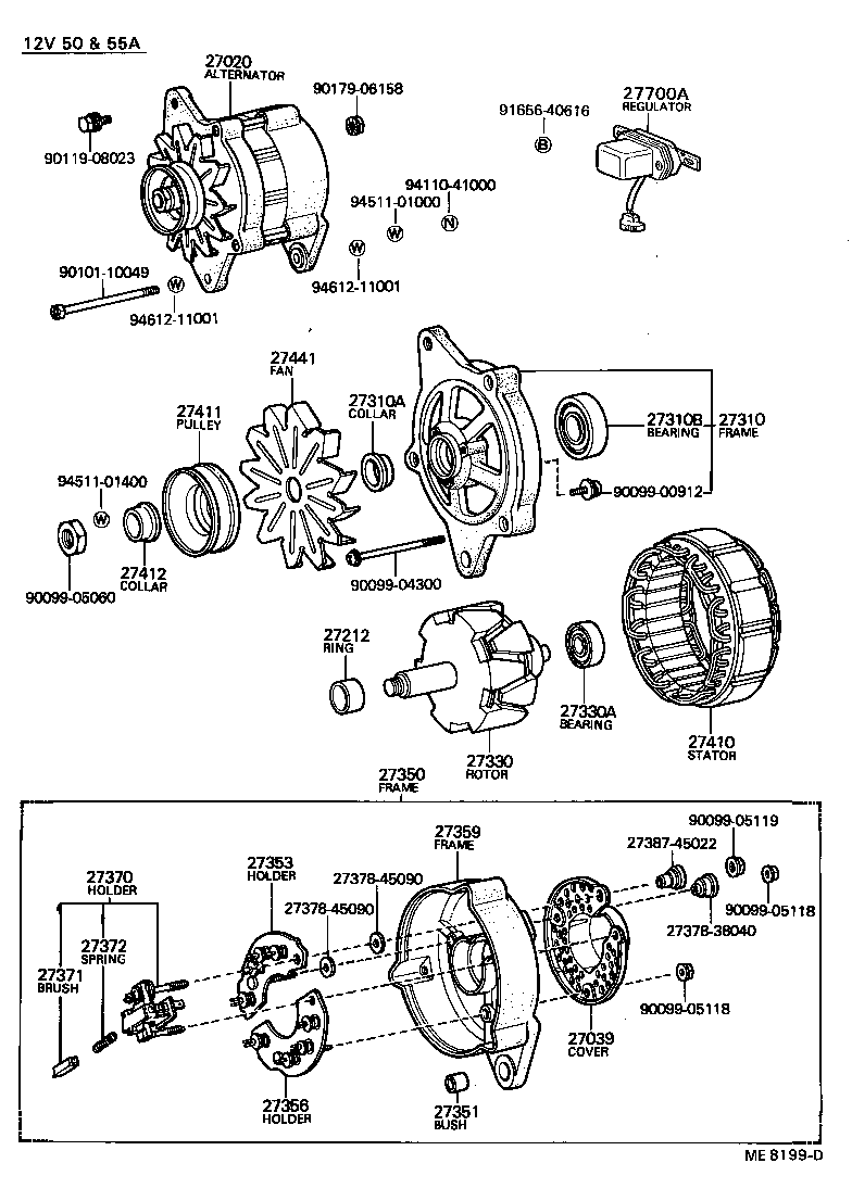 27020-18010 ALTERNATOR ASSY product image