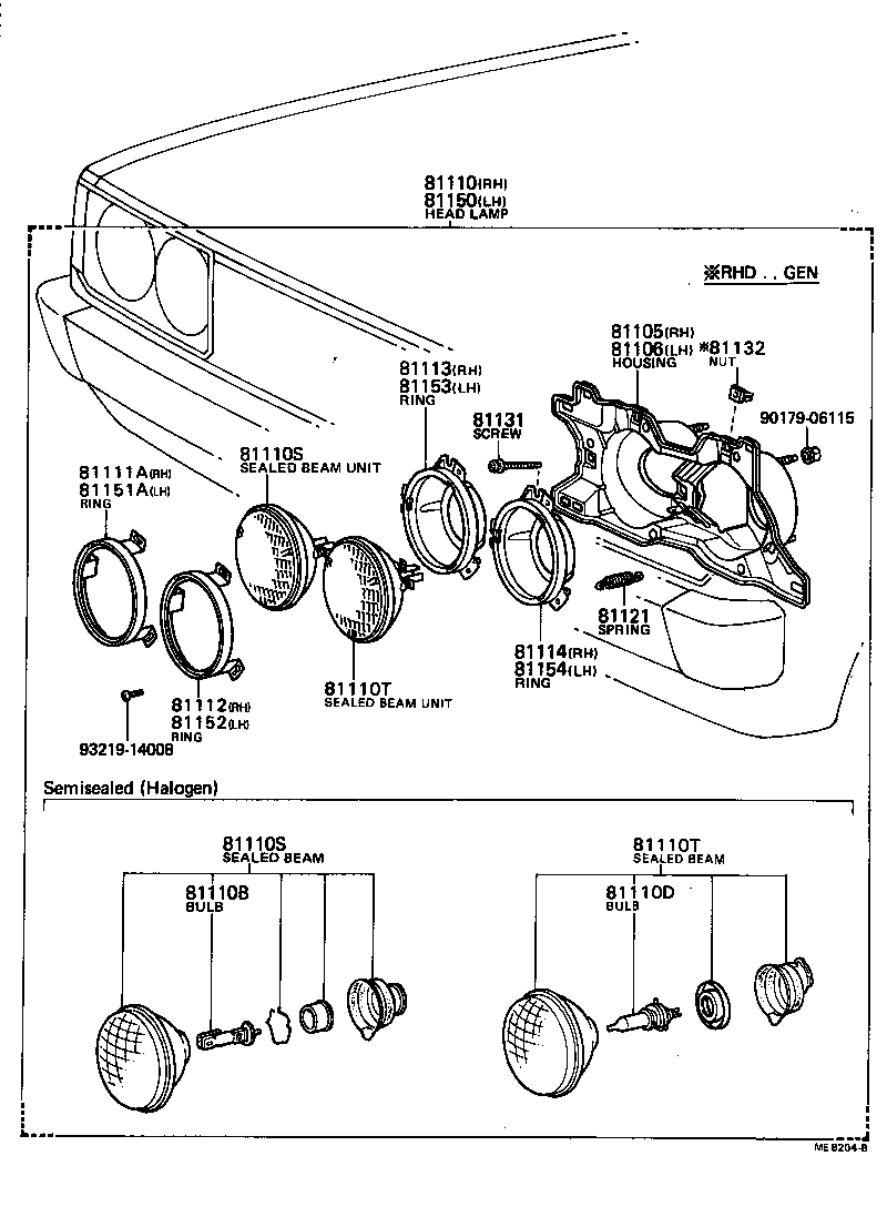 81150-80038 HEADLAMP ASSY, LH product image