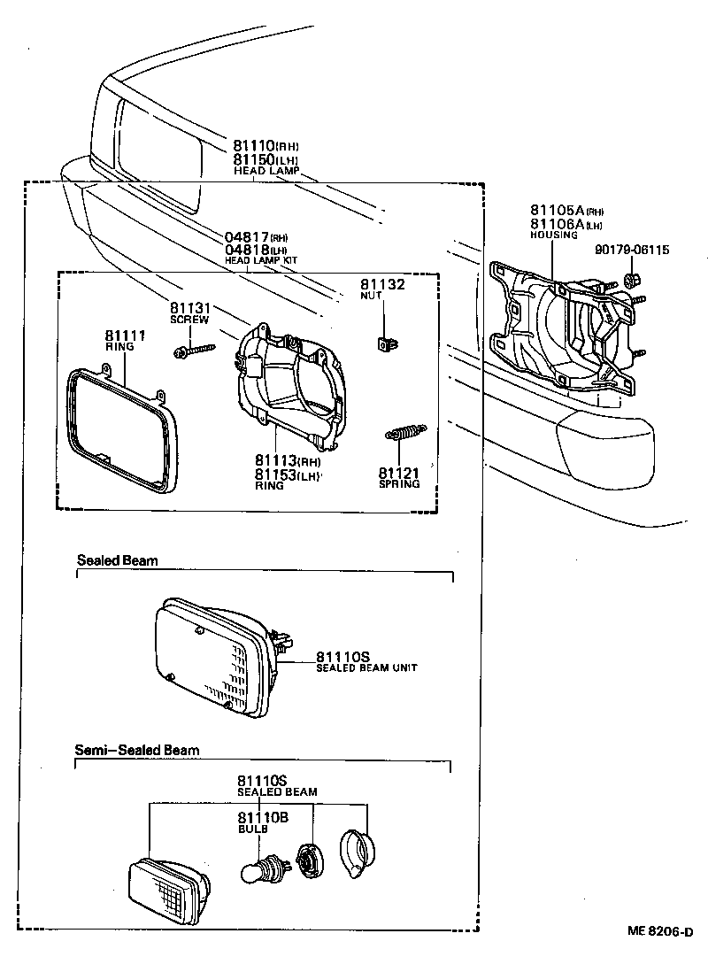 81150-80038 HEADLAMP ASSY, LH product image