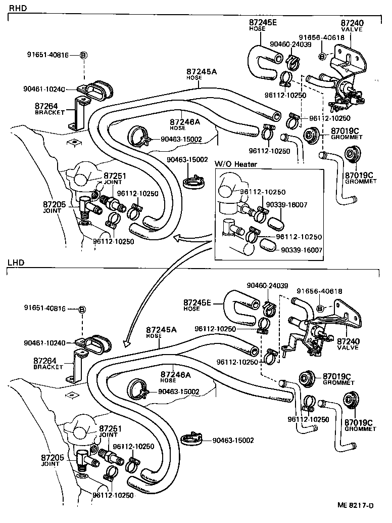 87240-89109 VALVE ASSY, HEATER WATER product image