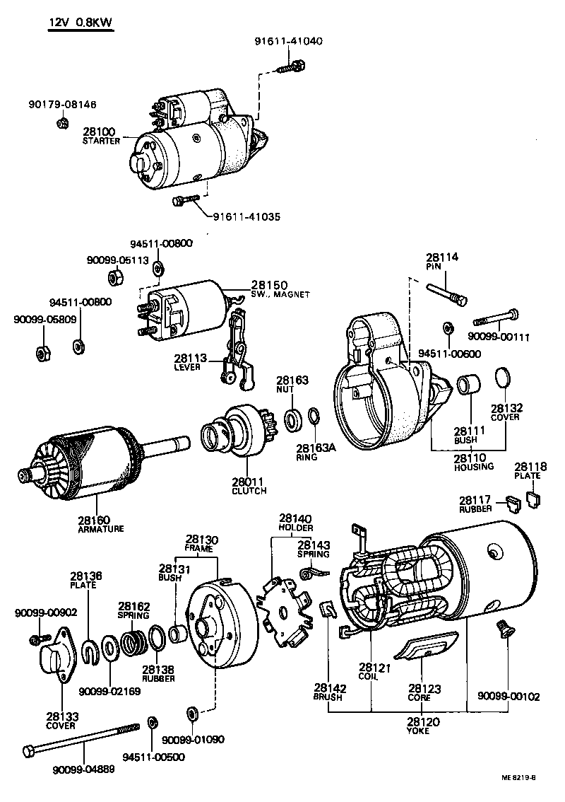 28100-27020 STARTER ASSY product image