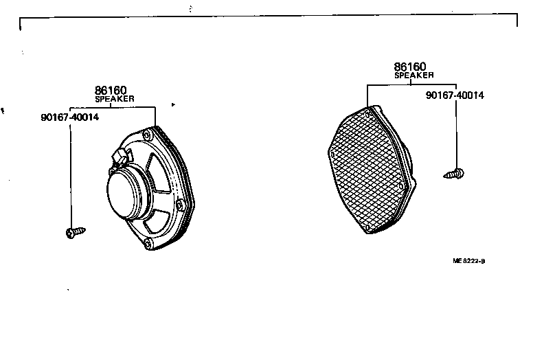 86150-12010 SPEAKER ASSY, STEREO COMPONENT, REAR product image