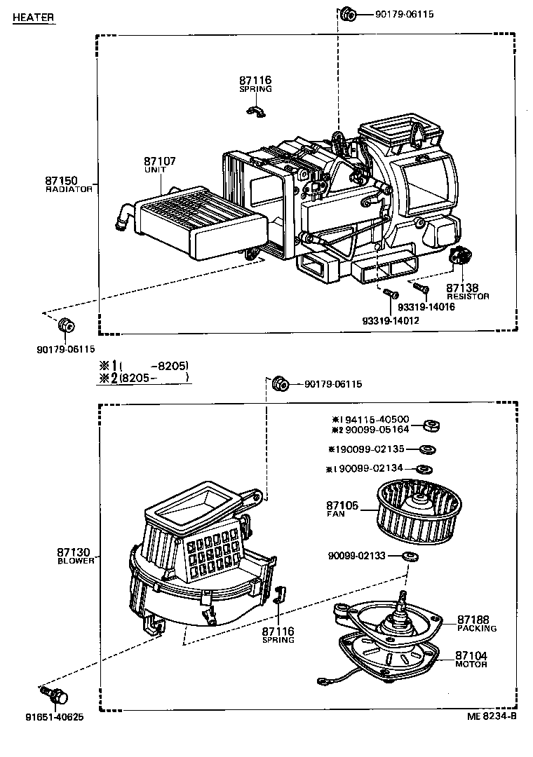 87130-20100 BLOWER ASSY, HEATER, FRONT product image