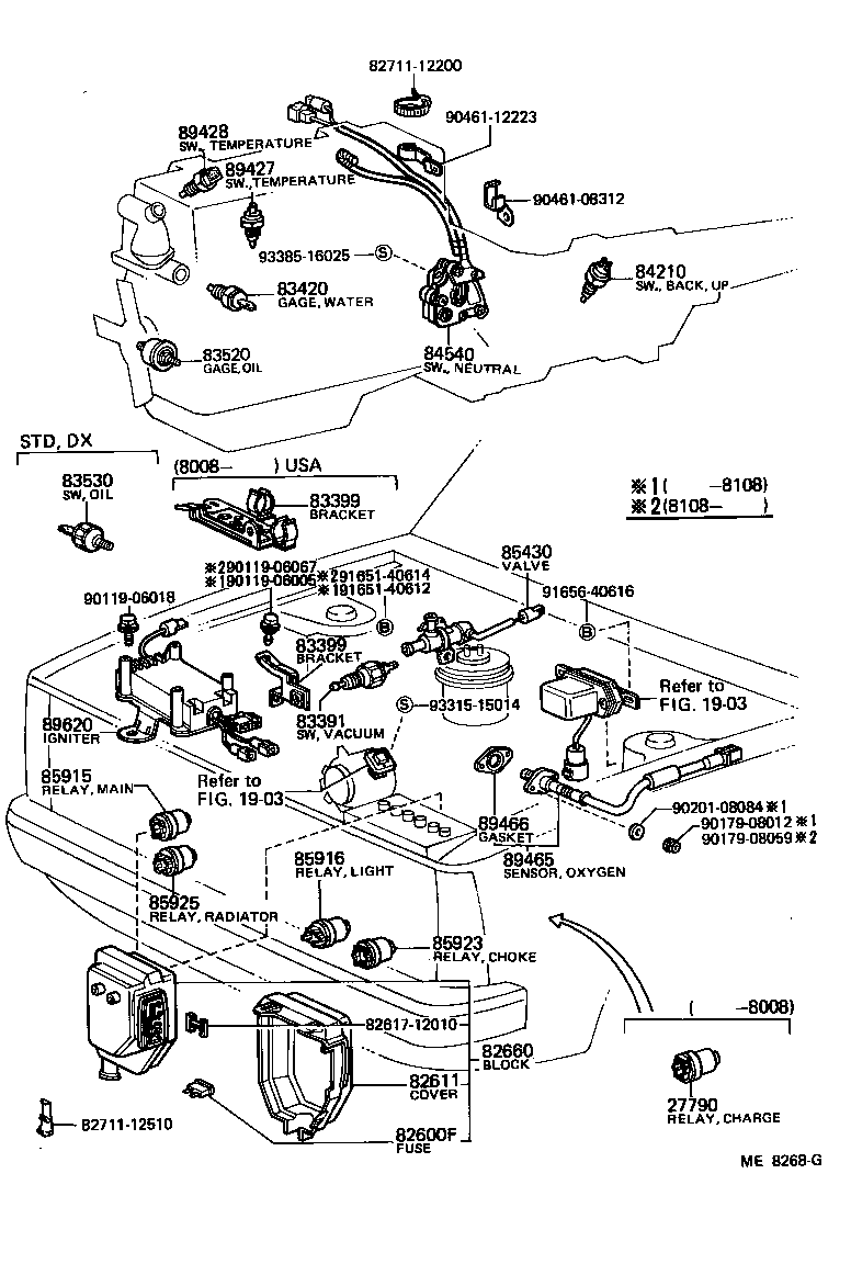 Toyota 83399-12060 BRACKET, VACUUM SWITCH