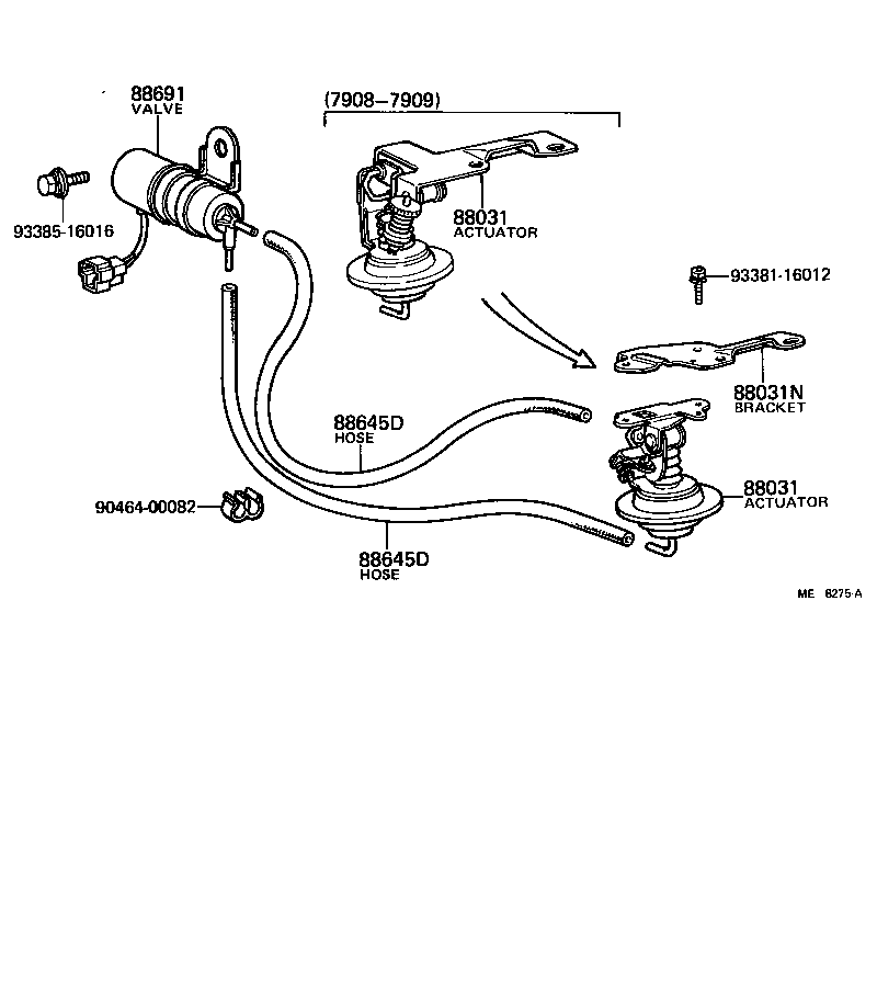 Toyota 95411-10033 HOSE (FOR IDLE UP DEVICE)