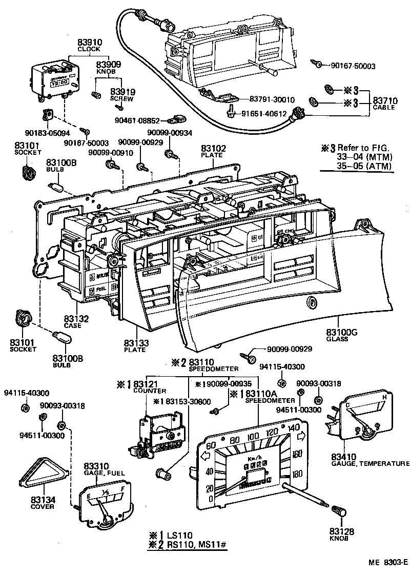 83132-30840 CASE, COMBINATION METER product image
