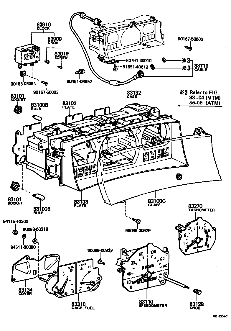 83132-30840 CASE, COMBINATION METER product image