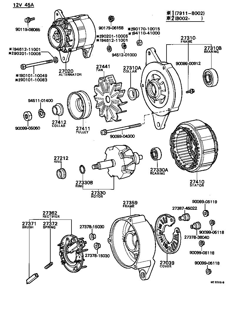 27310-56070 FRAME ASSY, DRIVE END, ALTERNATOR product image