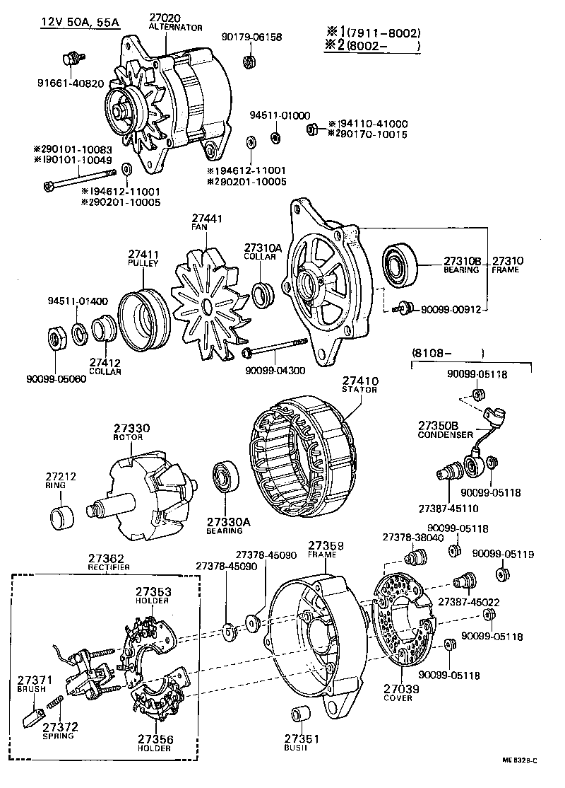 27020-56080 ALTERNATOR ASSY product image
