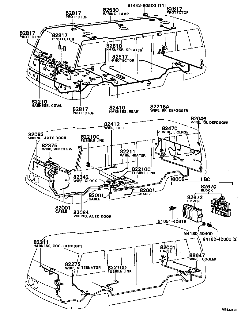 82210-90752 HARNESS ASSY, WIRING COWL TO HEADLAMP, NO.1 product image