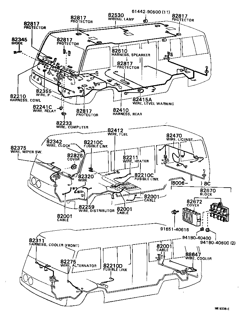82817-95600 PROTECTOR, WIRING HARNESS, NO.1 product image
