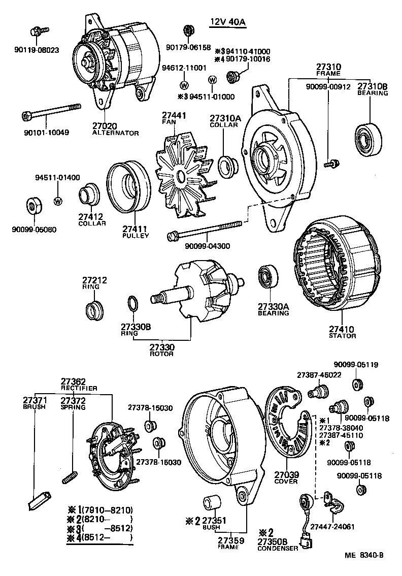 27020-64040 ALTERNATOR ASSY product image