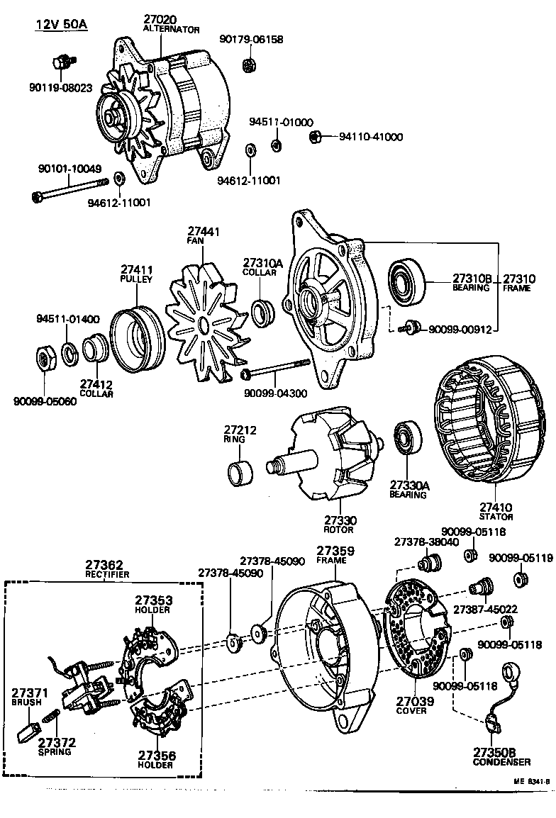 27020-64040 ALTERNATOR ASSY product image