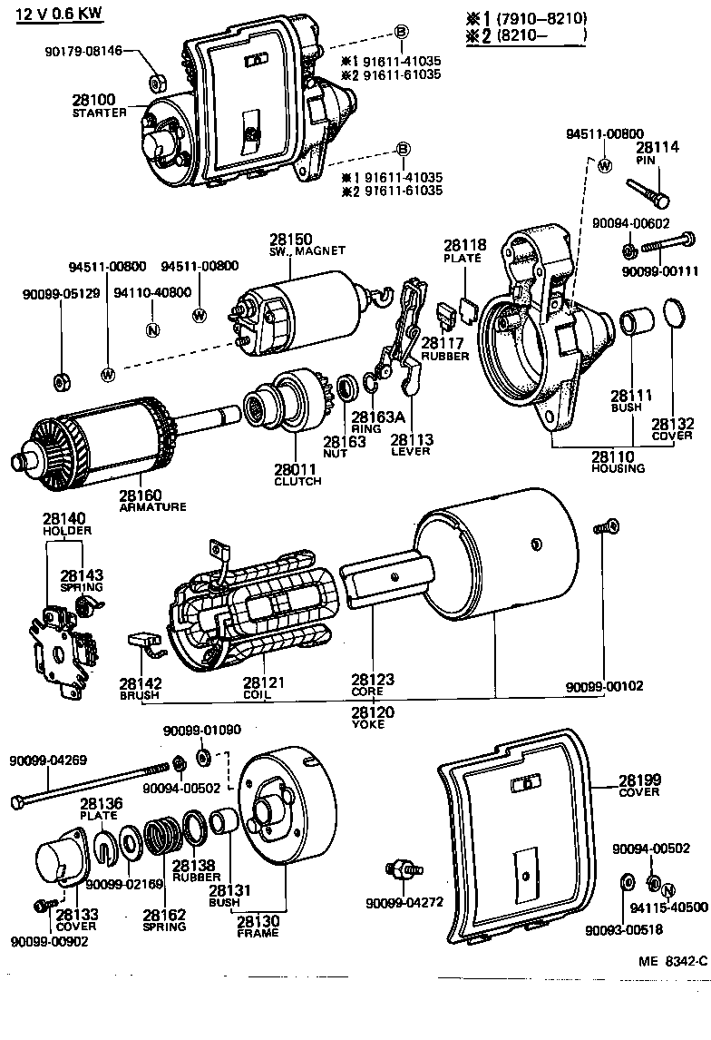 28100-13020 STARTER ASSY product image