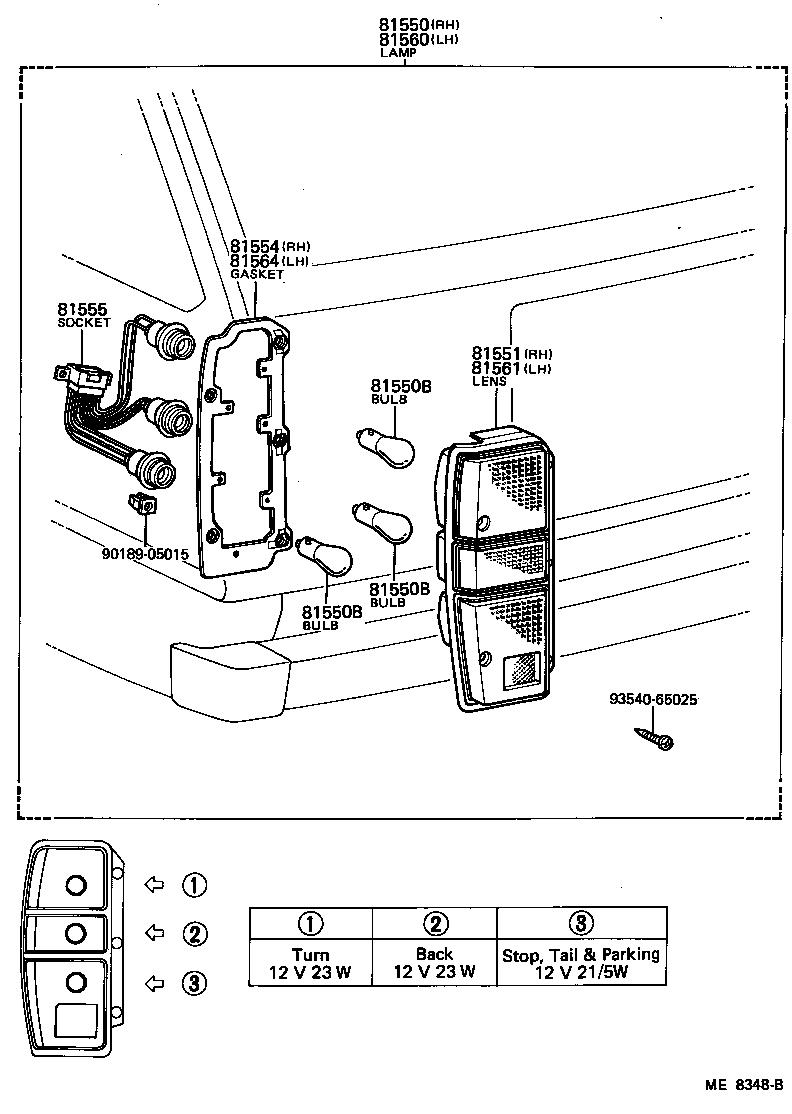 81561-95702 LENS, REAR COMBINATION LAMP, LH product image