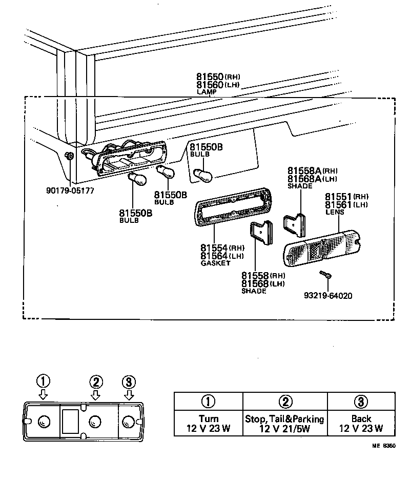 81561-95702 LENS, REAR COMBINATION LAMP, LH product image