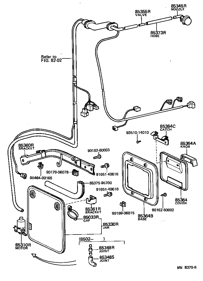 90099-33319 HOSE, REAR WASHER (FROM JOINT TO NOZZLE) product image