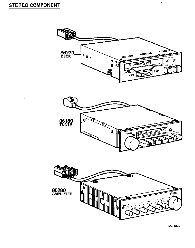82028-95700 WIRE, STEREO COMPONENT, NO.1 product image