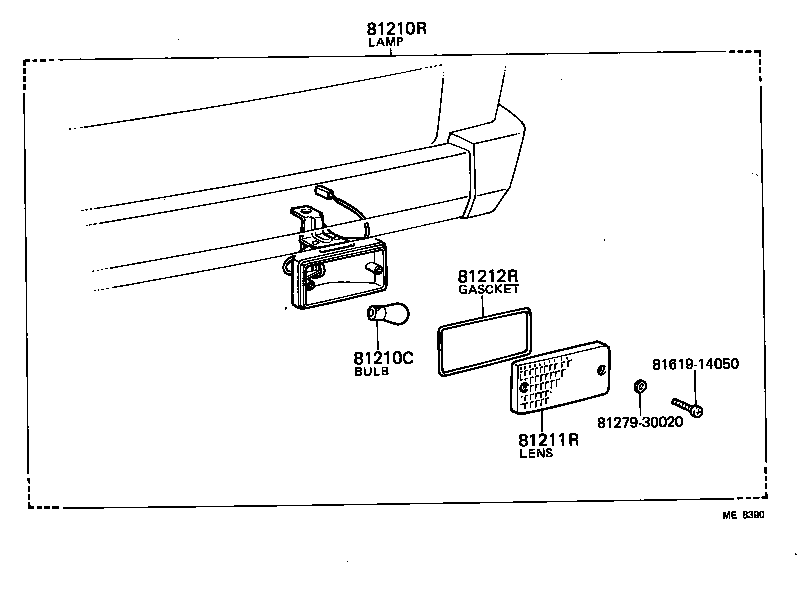 81210-95700 LAMP ASSY, REAR FOG product image