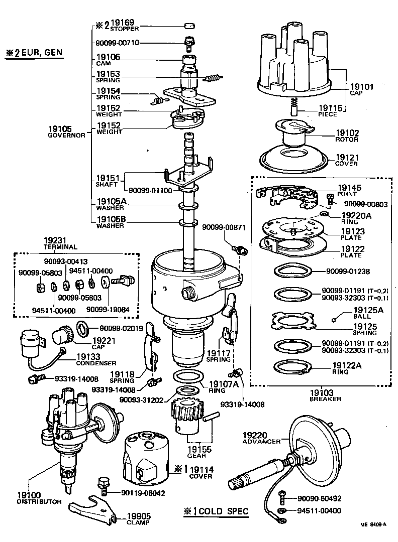 19100-13270 DISTRIBUTOR ASSY product image