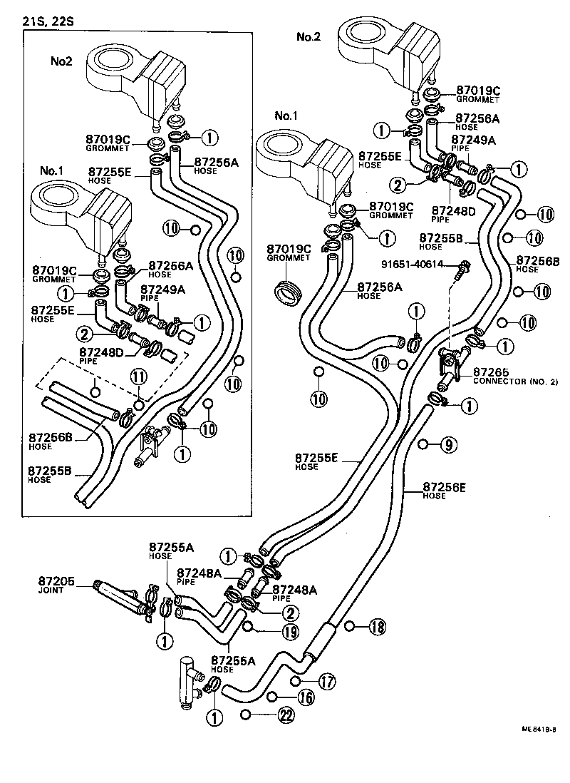 87206-60101 JOINT OR UNION, FRONT HEATER HOSE THROUGH OR INLET VALVE product image