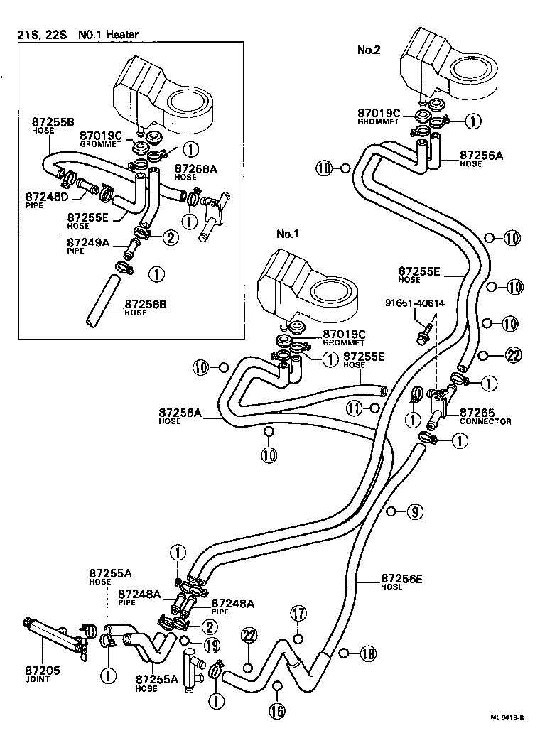 87206-60101 JOINT OR UNION, FRONT HEATER HOSE THROUGH OR INLET VALVE product image