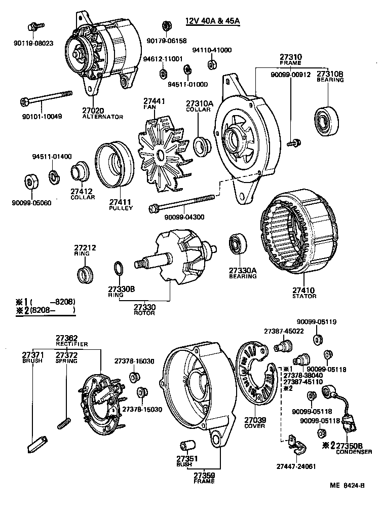 27020-12040 ALTERNATOR ASSY product image