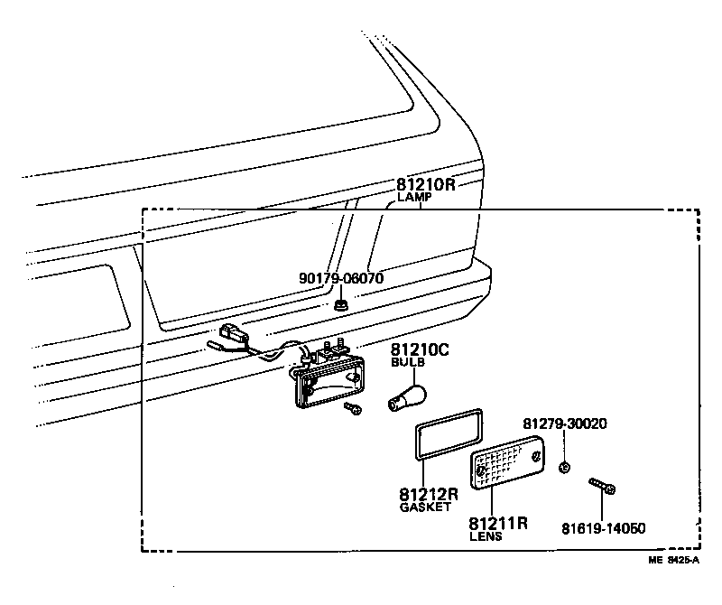 81210-19045 LAMP ASSY, REAR FOG product image