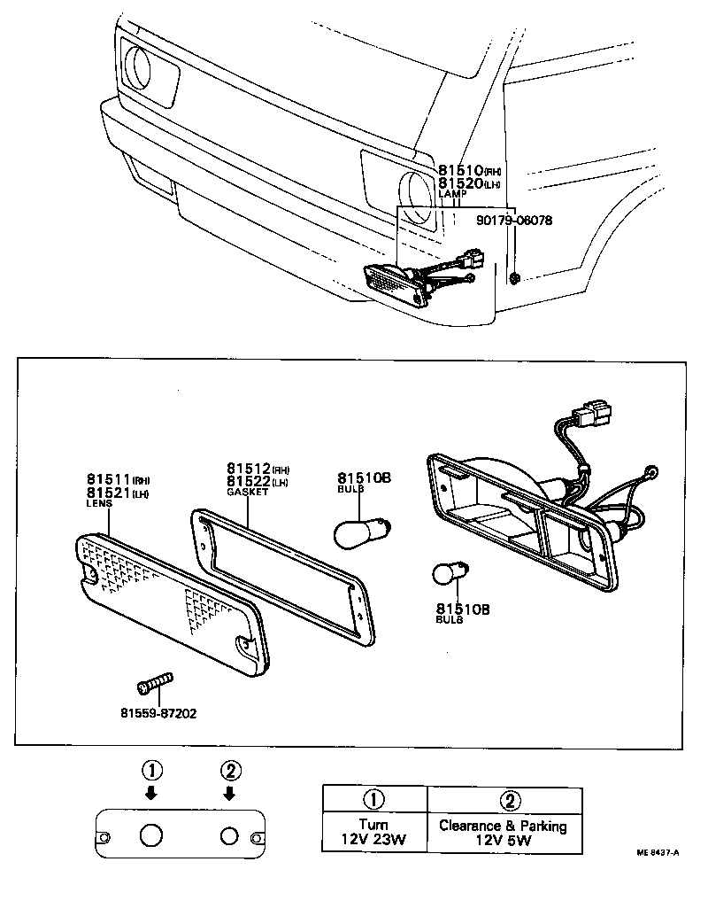 81520-29385 LAMP ASSY, FRONT TURN SIGNAL, LH product image