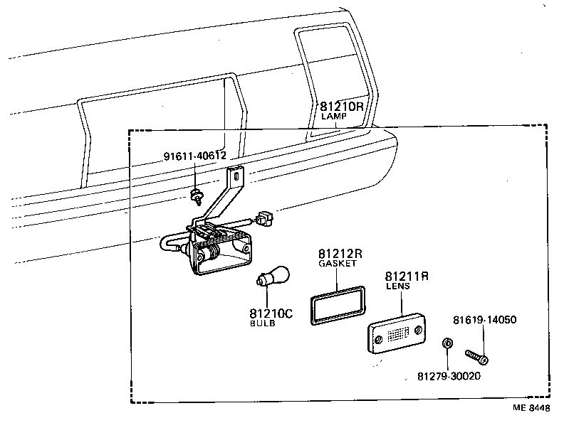 81210-22010 LAMP ASSY, REAR FOG product image
