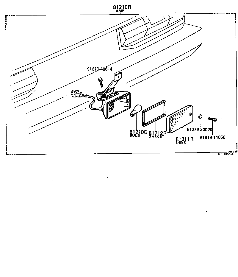 81210-14020 LAMP ASSY, REAR FOG product image