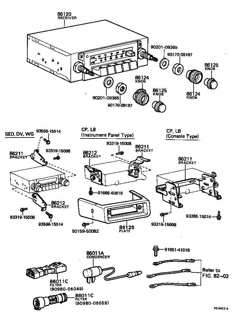86207-12010 BRACKET, RADIO, NO.1 product image