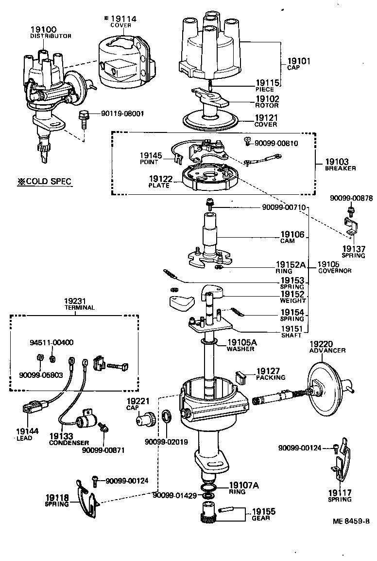 19195-31031 GEAR, SPIRAL, DISTRIBUTOR product image