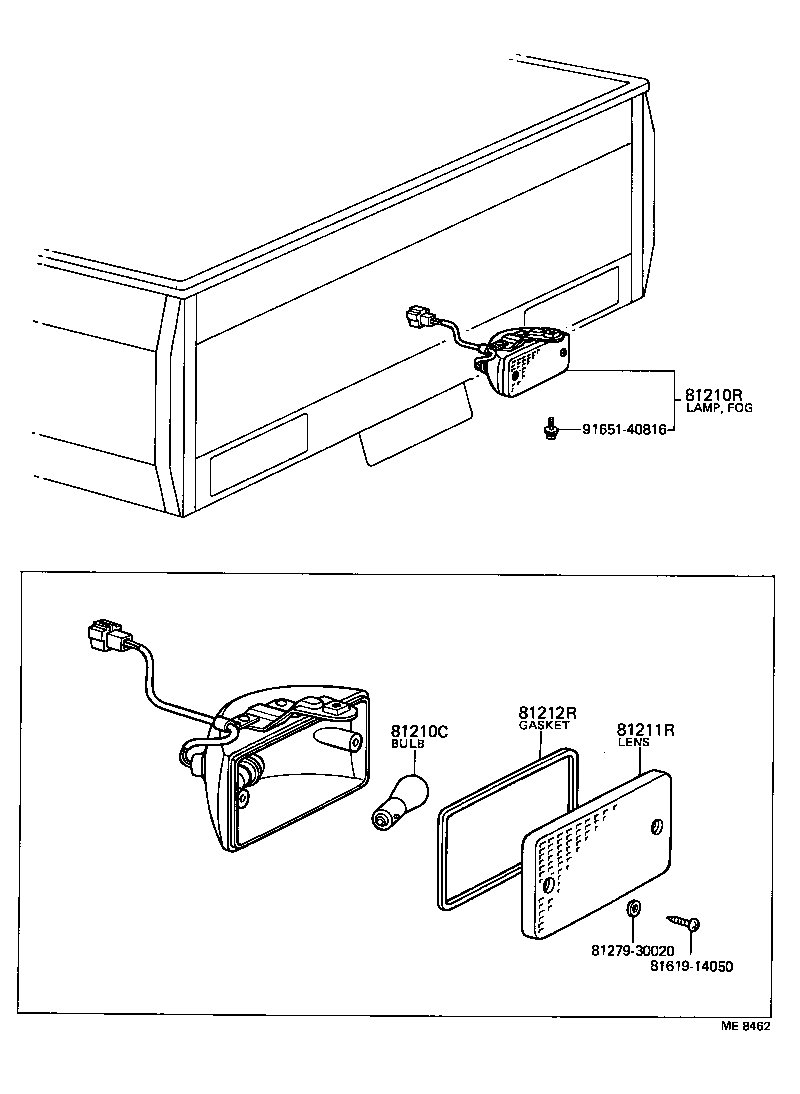 81210-29015 LAMP ASSY, REAR FOG product image