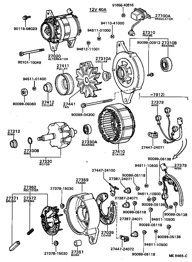 27020-18010 ALTERNATOR ASSY product image