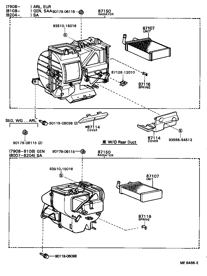 87107-12231 UNIT SUB-ASSY, HEATER RADIATOR product image