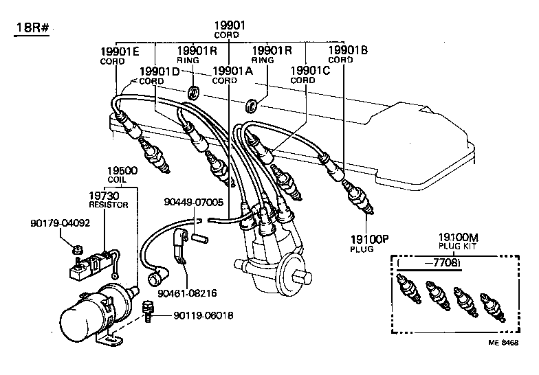 04195-41010 PLUG KIT, SPARK product image