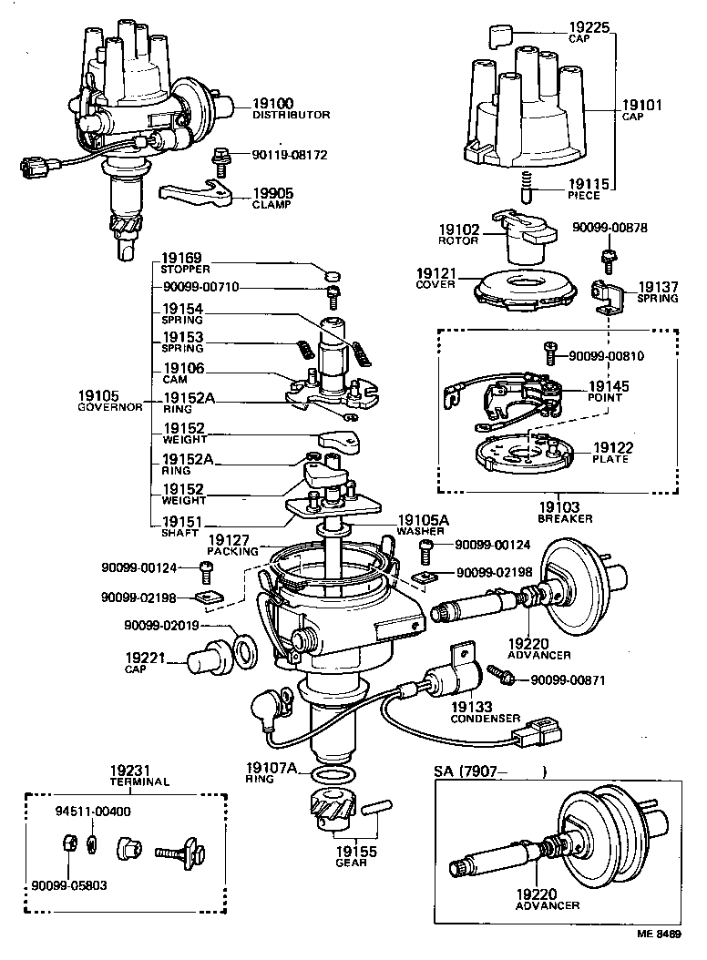 19103-41030 BREAKER SUB-ASSY, DISTRIBUTOR product image