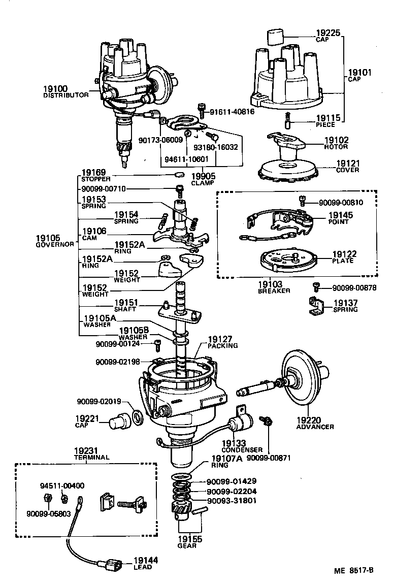 19100-44044 DISTRIBUTOR ASSY product image