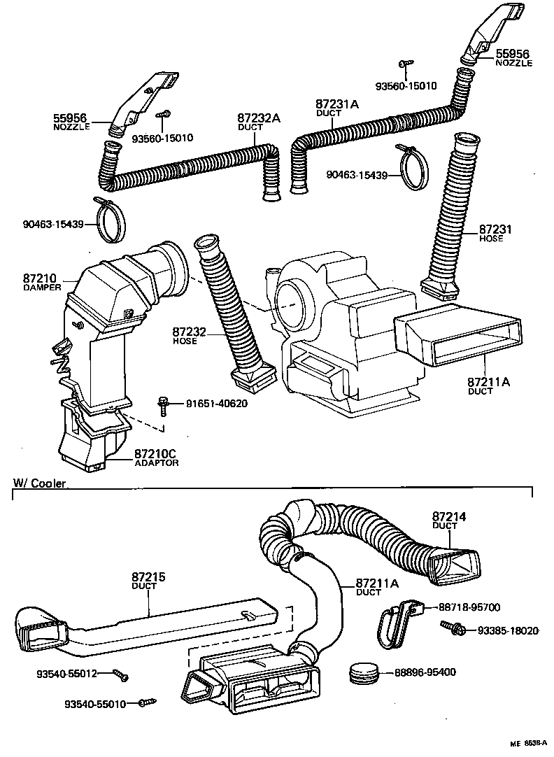 55907-95705 CABLE SUB-ASSY, WATER VALVE CONTROL product image