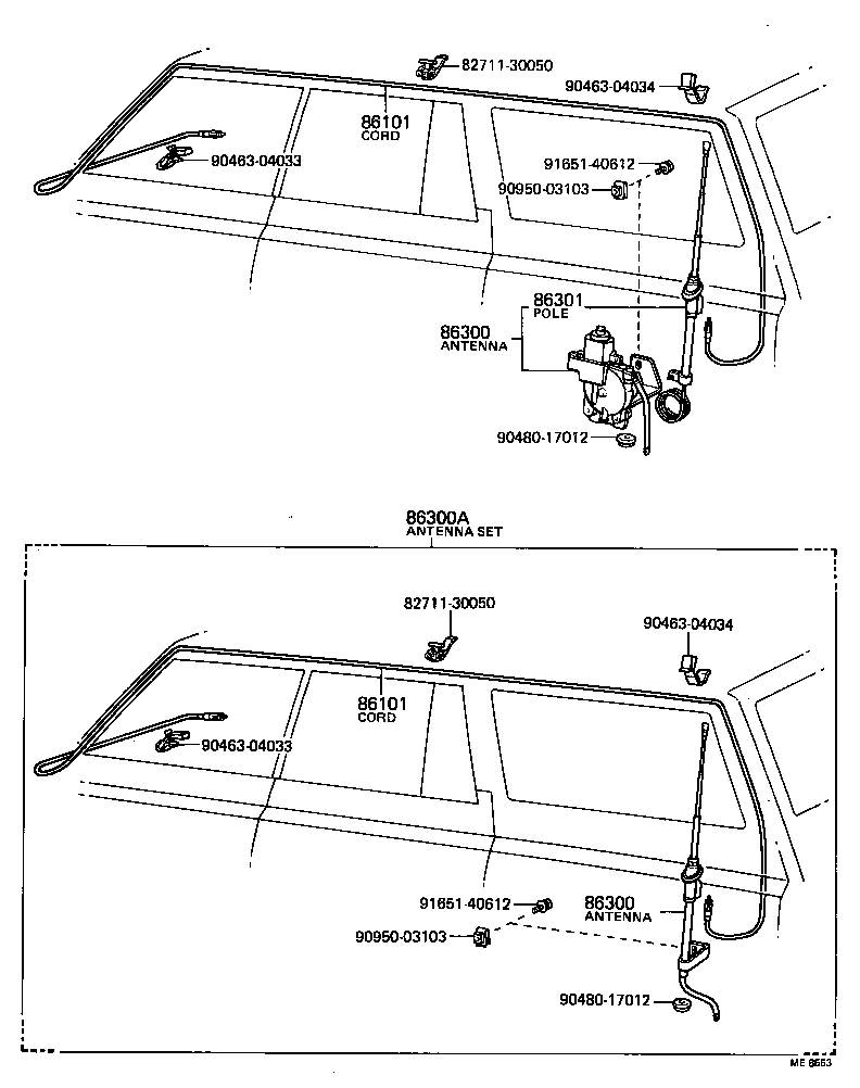 86101-91702 CORD SUB-ASSY, ANTENNA product image