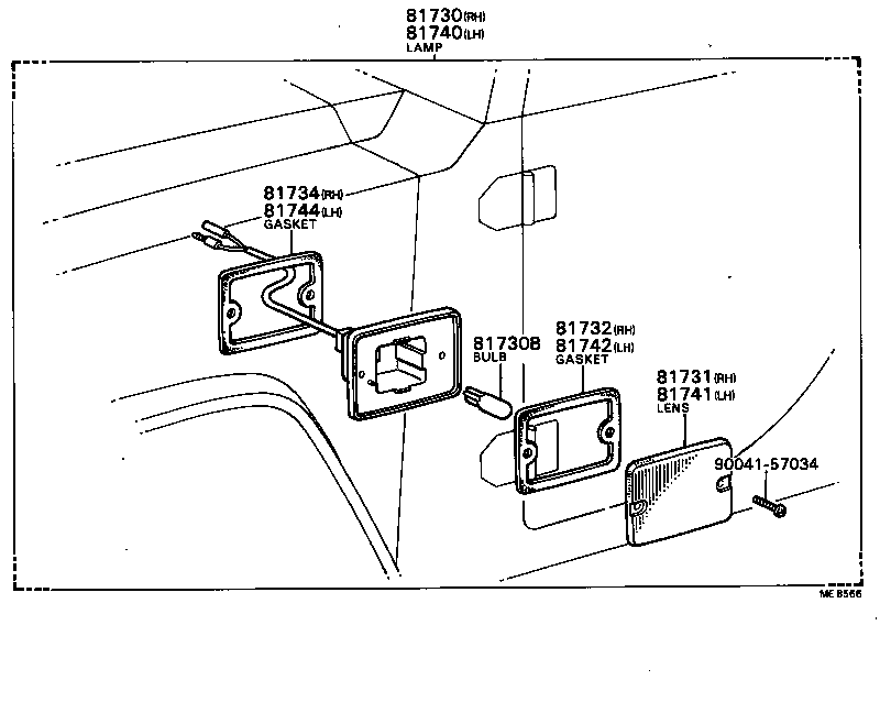 90049-51029 BULB (FOR SIDE TURN SIGNAL LAMP) product image