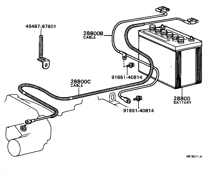 90049-72040 CABLE, BATTERY TO GROUND product image